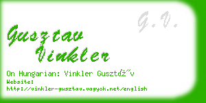 gusztav vinkler business card